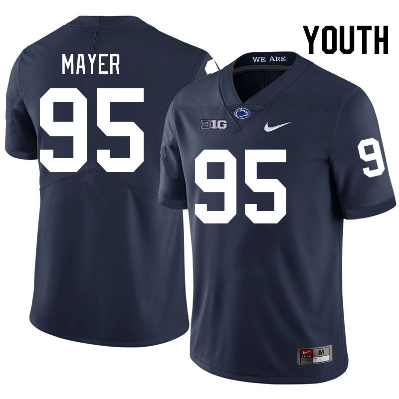 Youth #95 Jordan Mayer Penn State Nittany Lions College Football Jerseys Stitched-Navy